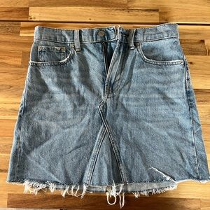 Everlane Denim Reconstructed Mini Skirt